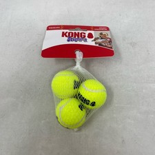 KONG SqueakAir Tennis Balls for Dogs - X-Small 1.5" 3-Pack, Neon Yellow