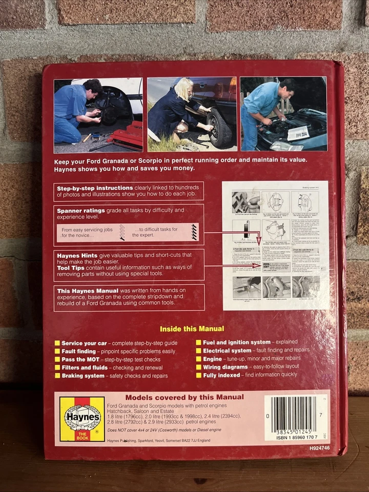 Ford Granada Mk3 & Scorpio (Petrol, 1985-1993) Haynes Workshop Manual - Image 2 of 2