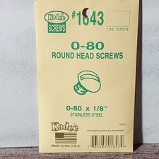 Kadee Quality 1643 0-80 Stainless Round Head Screws 0-80 x 1/8" - 12 pieces