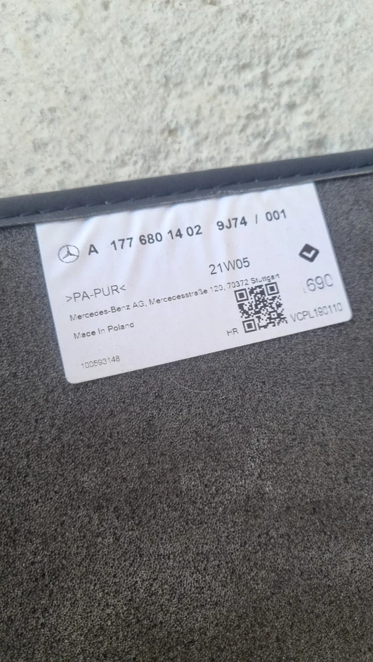 Genuine Mercedes A Class/CLA Class Amg Car Mats 2018-2023 - Image 4 of 4