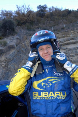 Petter Solberg (NOR) before the start of Stage 6 WRC 2006 Old Photo