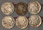 6x Buffalo Nickel Lot 5C - Circulated, Various Conditions - B12
