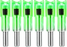 Lighted Nocks for Crossbow Bolts 6-Pack Arrow Nocks for .300"/7.62Mm inside Diam