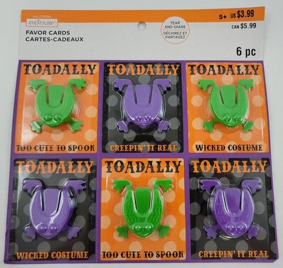 Creatology Halloween Favor Cards 6 PC Jumping Frogs Trick Or Treat