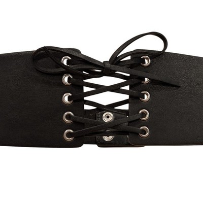 Express Lace-up Corset Waist Belt for Dress S/M Tie Elastic Costume