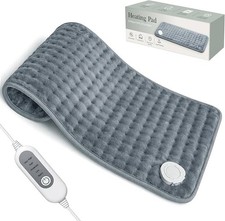 Electric Heating Pad for Back Pain  Cramps Relief Abdomen Neck Shoulder 12"x24"