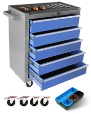Tool Cart with Wheels, Large Rolling Tool Box Organizer for Garage, Workshop,...