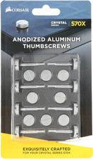 Corsair Crystal Series 570X Clear Silver Anodized Aluminum Thumbscrews