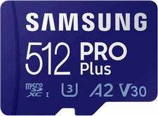 SAMSUNG PRO Plus 256GB 512GB MicroSDXC Micro SD A2 V30 U3 HD 4K Memory Card