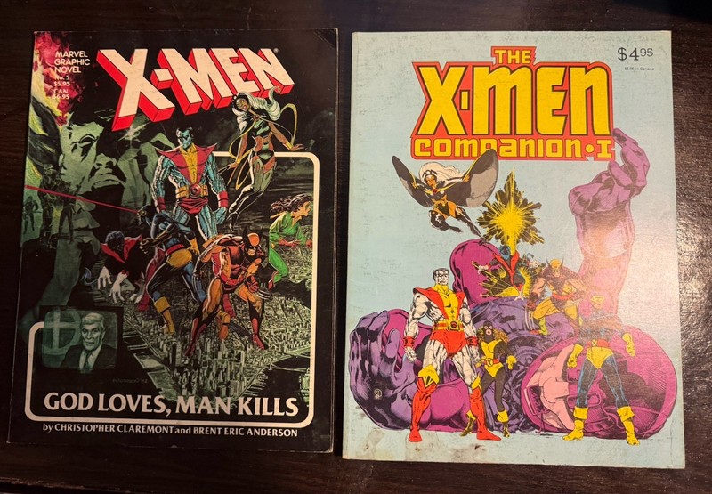 Marvel #5 : X-Men God Loves, Man Kills (1982) Comic; & The X-Men Companion I Lot