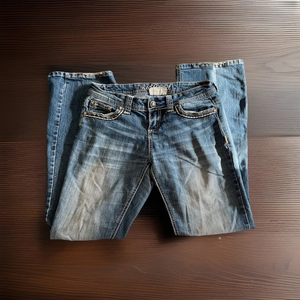 Women’s Red Camel Jeans Boot Cut Size 9S Pocket Decor - Image 4 of 4