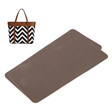 2pcs Felt Bag Base Shaper Handbag 14.76x6.69" 3mm Thick, Brown
