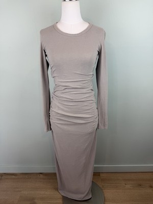 James Perse Long Sleeve Maxi Dress Bodycon Crew Ruched Gray, Size 4 (XL) WMU6887 | eBay James Perse Long Sleeve Maxi Dress Bodycon Crew Ruched Gray, Size 4 (XL) WMU6887 | eBay