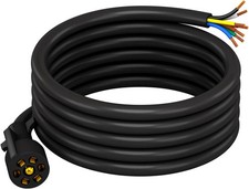 8ft 7 Way Trailer Wiring Harness Plug Cord