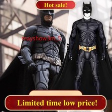 NEW Batman  The Dark Knight Batman Costume Jumpsuit Cape Mask Halloween Cosplay