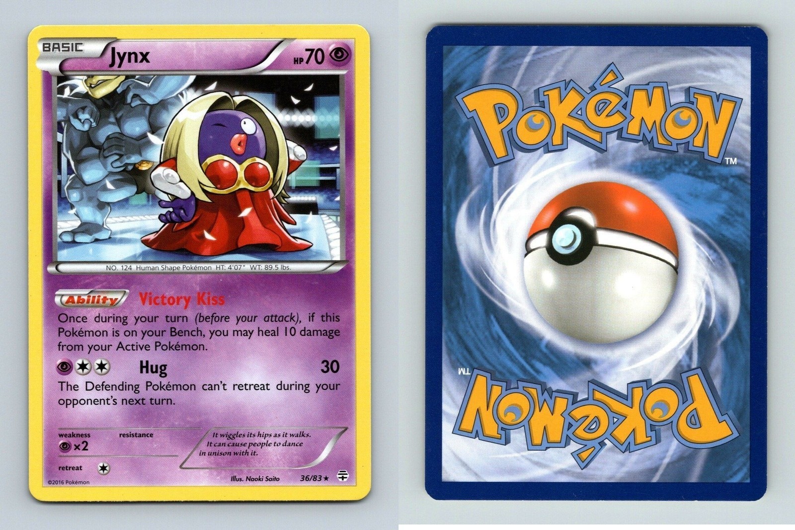 Jynx #36/83 Generations Rare 2016 Pokemon TCG Card