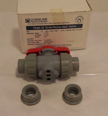 Chemline Asahi Type 21 Ball Valve 21005VC 1/2''