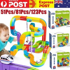 Magnetic klick Rail Electric Train Set, Electric Train Set 3D Stem Learning Toy