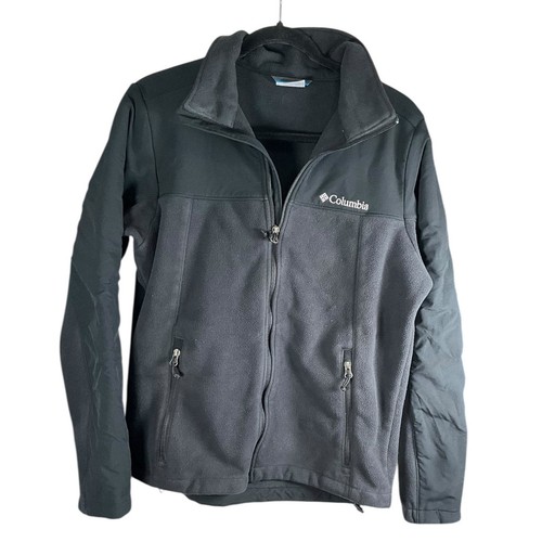 Chaqueta suéter polar Columbia para hombre negra talla pequeña bolsillos material grueso - Imagen 3 de 11