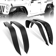 Front&Rear Fender Flares Kit 4pcs For 2007-2018 Jeep Wrangler JK JKU Unlimited