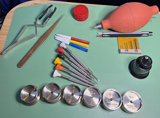 Bergeon Watchmaker Watch Lot Tweezers Oilers Screwdrivers hand Gauge movement