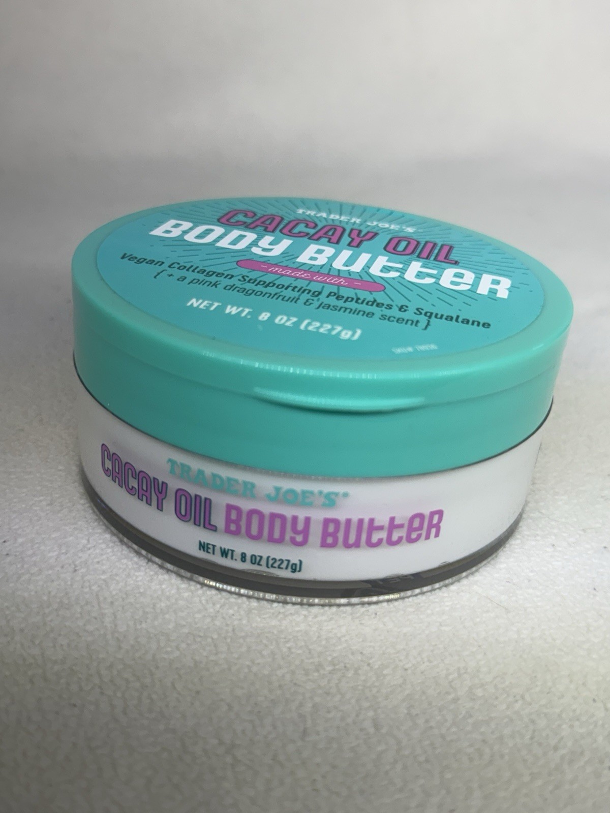 Trader Joe’s Cacay Oil Body Butter Moisturizer Pink Dragonfruit Jasmine Vegan