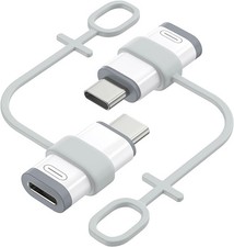 Type C Male To iPhone Port Adapter USB-C To Charge USB Convertor, White- 2 Pack