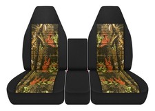 Fits 1994-2002 Dodge Ram Truck Black And Camo Design 40-20-40 Front Seat Covers