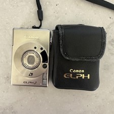 Canon ELPH 2 APS Film Camera with Zoom Lens  Case - Silver Point  Shoot