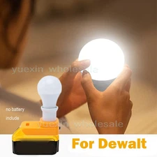 Portable E27 Bulb Lamp LED Work Light For Dewalt 20V MAX Series Lithium Battery