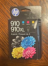 4 PACK HP GENUINE 910XL BLACK 910 COLOR INK BRAND NEW EXP 2028