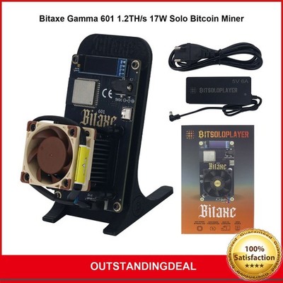 Bitaxe Gamma 601 1.2TH/s 17W Solo BTC Miner (with Black Shell