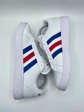 Adidas Grand Court Base 2.0 Mens Trainers GW9252 UK 10 White Blue Red New Boxed