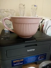 Williams Sonoma Pink Ribbed Batter Bowl