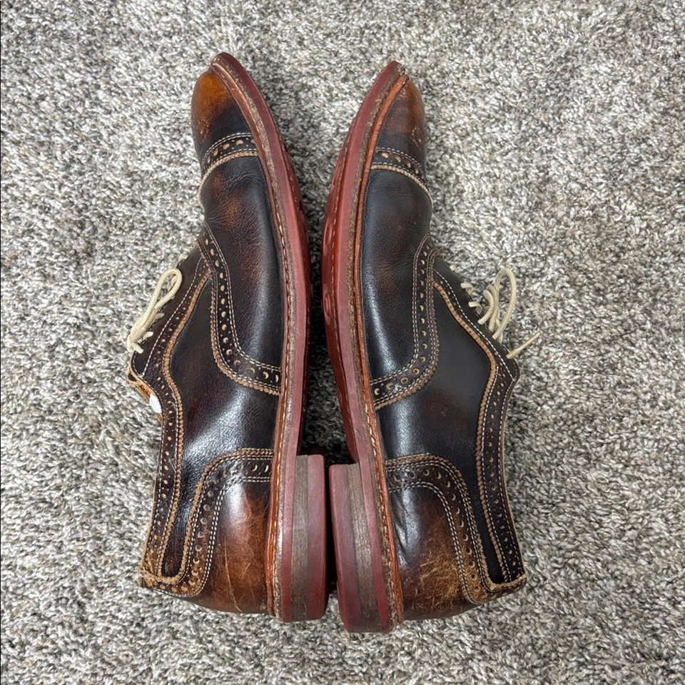Allen Edmonds Strandmok Oxford with Dainite Rubber Sole Brown Saddle Sz 12D - Image 4 of 4