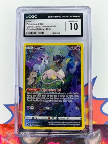 Mew Crown Zenith Galarian Gallery Holo GG10/GG70 CGC 10 Gem Mint Pokemon TCG