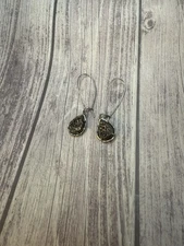 Kendra Scott Davis Drop Earrings Silver Plated Platinum Drusy