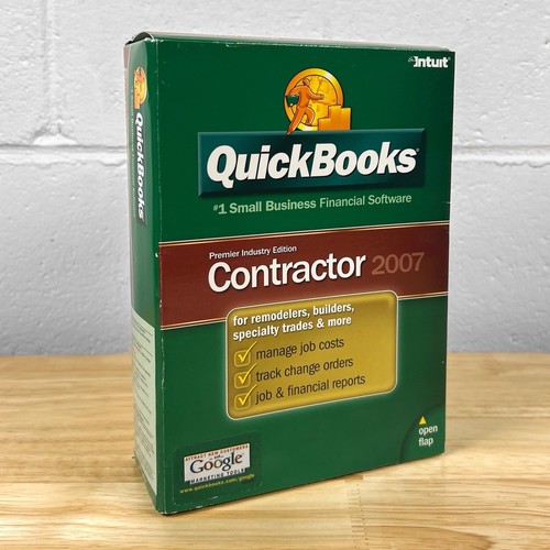 Intuit QuickBooks Contractor 2007 Premier Industry Edition Full Version - Sealed
