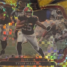 Panini 2025 Select Tyler Allgeier Field Prizm Gold /10 #447 Atlanta Falcons