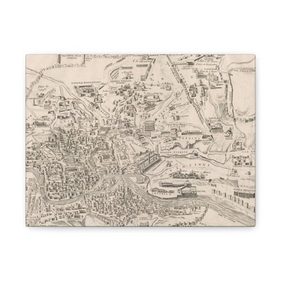 Pirro Ligorio - Plan of Ancient Rome, from Speculum - Canvas Wall Art
