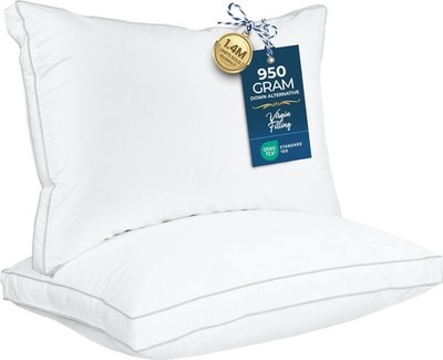 Utopia Bedding Bed Pillows for Sleeping Standard Size (White), Set of 2, Soft...