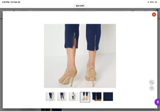 Belle by Kim Gravel Regular Ponte Ankle Pant w/Back Zip Black S Reg