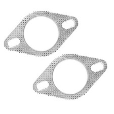 2 PCS Car Exhaust Gasket, 2.5-Inch 2-Bolt Reinforced High Temperature Exhaust