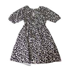 Old Navy Waist-Defined Puff-Sleeve Cotton-Poplin Side-Cutout Mini Dress XS NWT