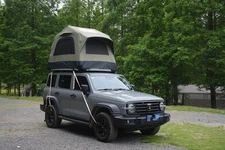 Roof Top Tent 2 Person Car SUV Roof Tent w/ Ladder Inflatable Base Camping Tent