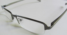 Reading Glasses 1.25 Foster Grant Metal Frame Partial Rimless Silver Aluminum