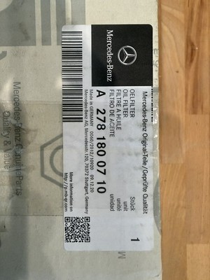 OEM A2781800710 = A2781800610 MBENZ AMG OIL FILTER HOUSING GENUINE