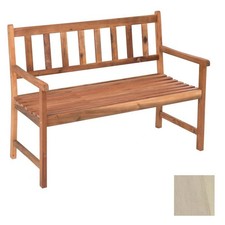 Gartenbank Akazie Bank Sitzbank Holzbank Parkbank 2-Sitzer massiv Akazienholz