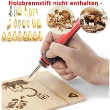 22tlg. Brandmalerei Lötkolben Tip Set Brennstempel Brandmalkolben Brennkolben