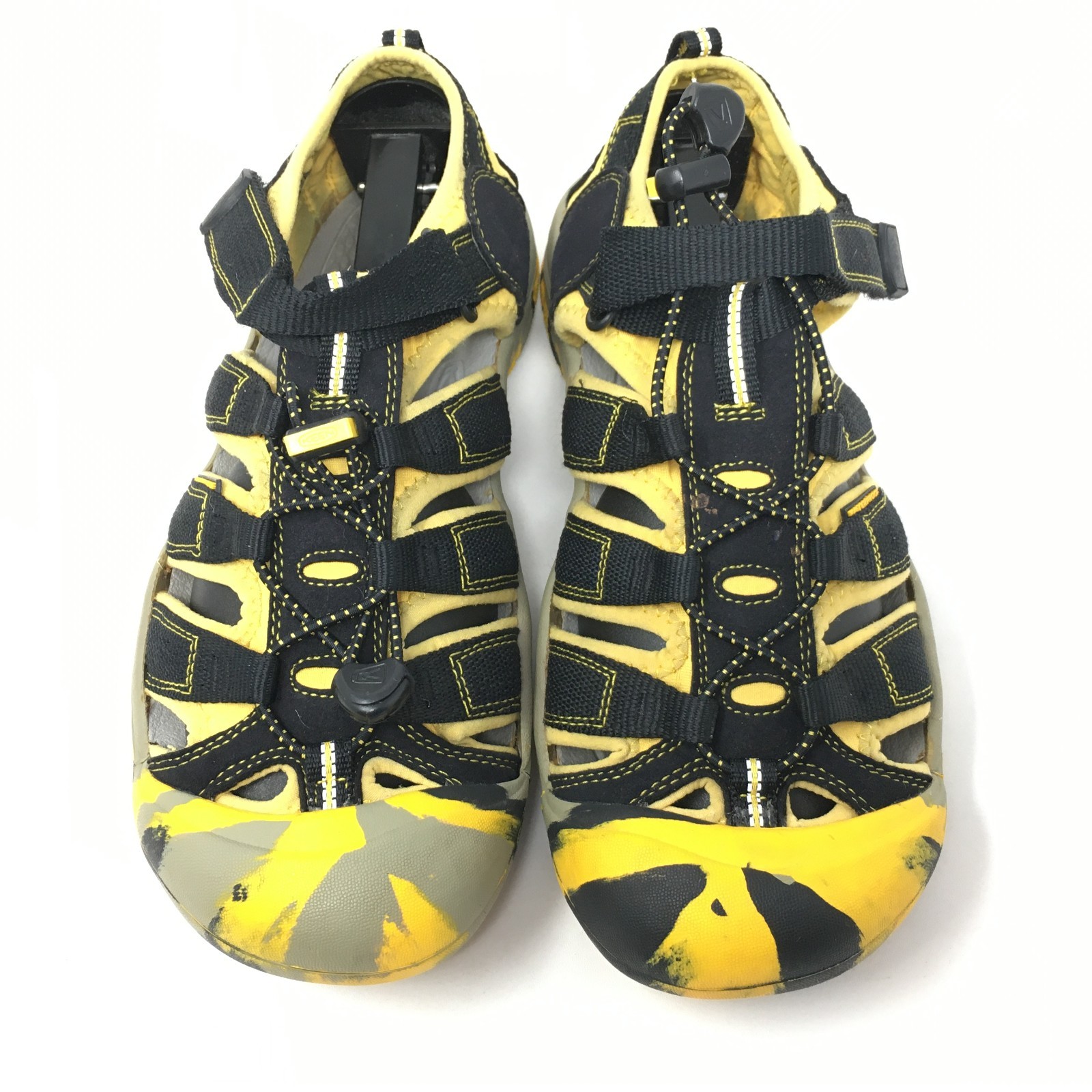 Keen Newport H2 sandali impermeabili scarpe uomo taglia 7 nero giallo trail sport